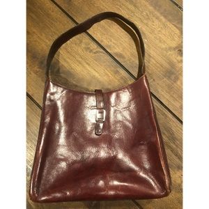 Beautiful cognac leather purse